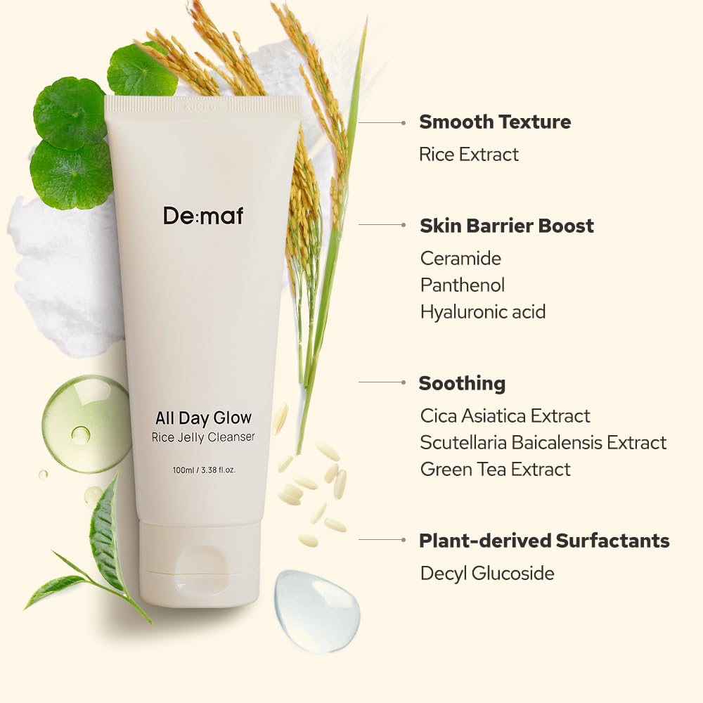 All Day Glow Rice Jelly Cleanser, 56% Rice Extract
