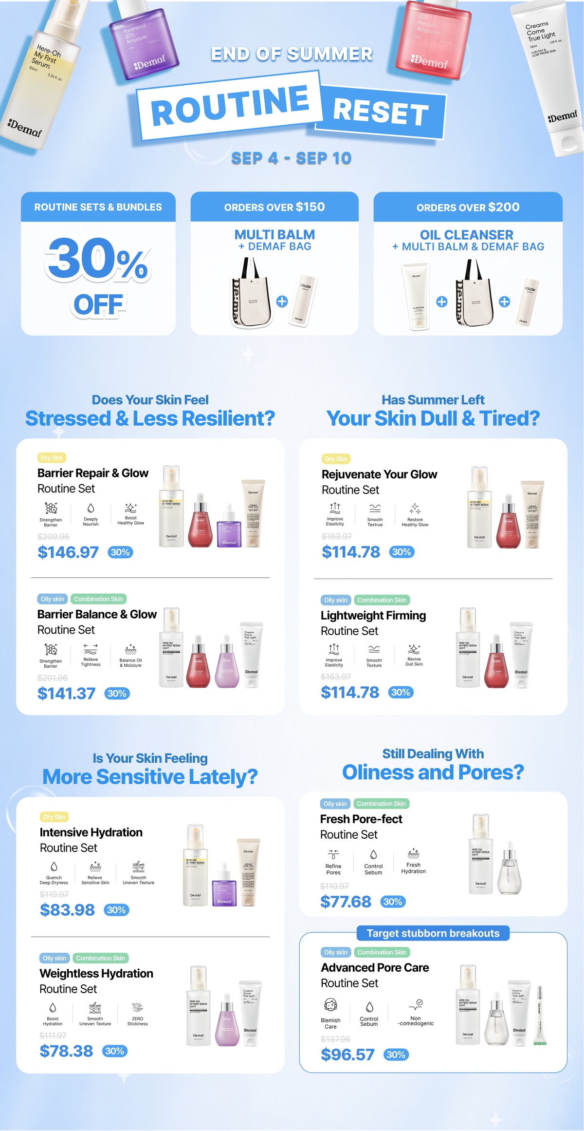End of Summer Routine Reset — routine set banner